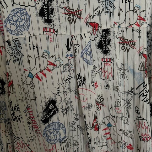 Torrid Disney cruella doodle button down necktie blouse plus size XX2 long sleev - Picture 11 of 16